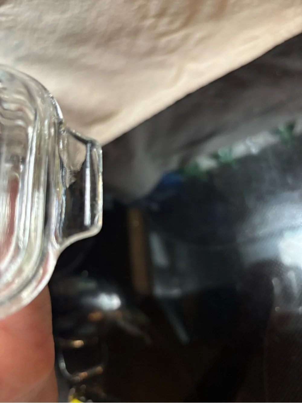 Vintage Art Deco Glass Butter Dish EUC